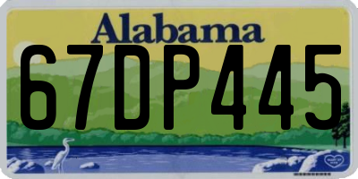 AL license plate 67DP445