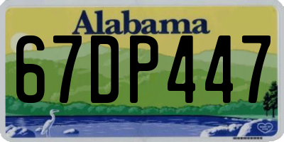 AL license plate 67DP447