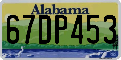 AL license plate 67DP453