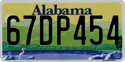 AL license plate 67DP454