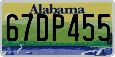 AL license plate 67DP455