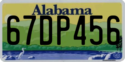 AL license plate 67DP456