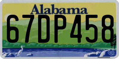 AL license plate 67DP458