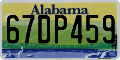 AL license plate 67DP459