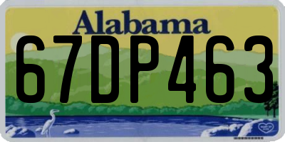 AL license plate 67DP463