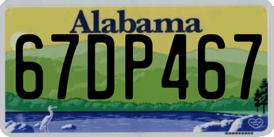 AL license plate 67DP467