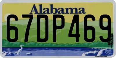 AL license plate 67DP469