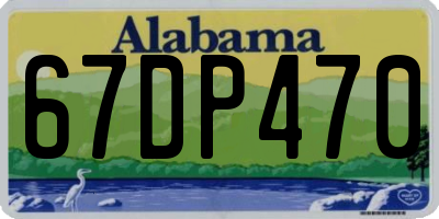 AL license plate 67DP470