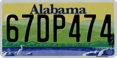 AL license plate 67DP474