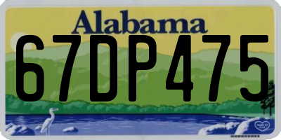 AL license plate 67DP475