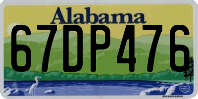 AL license plate 67DP476