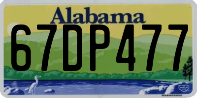 AL license plate 67DP477