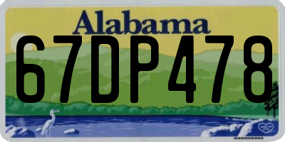 AL license plate 67DP478