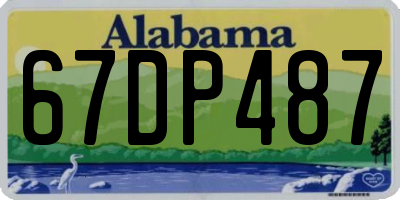 AL license plate 67DP487