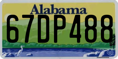 AL license plate 67DP488