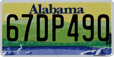 AL license plate 67DP490