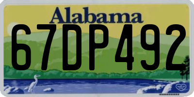 AL license plate 67DP492