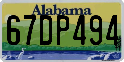 AL license plate 67DP494