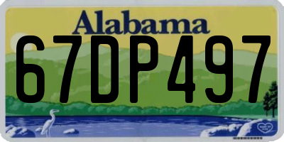 AL license plate 67DP497