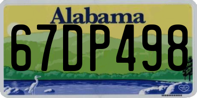 AL license plate 67DP498