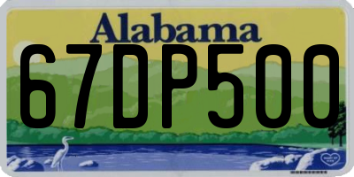 AL license plate 67DP500