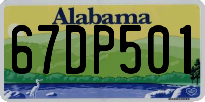 AL license plate 67DP501