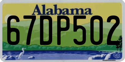 AL license plate 67DP502