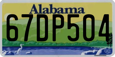 AL license plate 67DP504