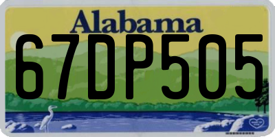 AL license plate 67DP505