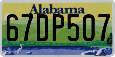 AL license plate 67DP507