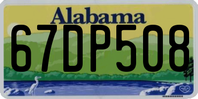 AL license plate 67DP508