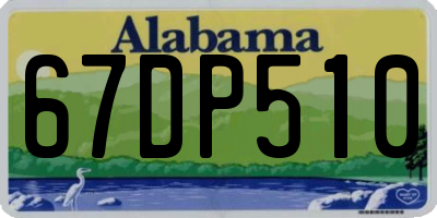 AL license plate 67DP510