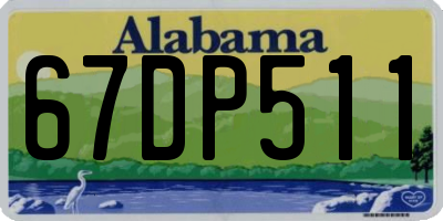 AL license plate 67DP511