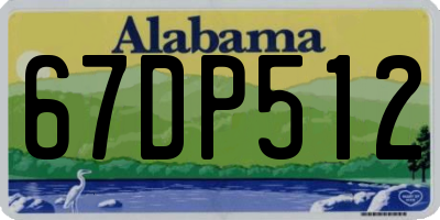 AL license plate 67DP512