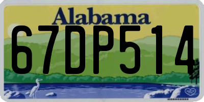 AL license plate 67DP514