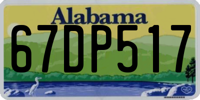 AL license plate 67DP517