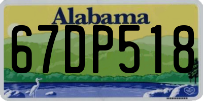 AL license plate 67DP518