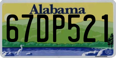 AL license plate 67DP521