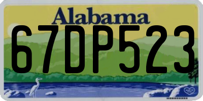 AL license plate 67DP523