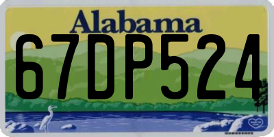 AL license plate 67DP524