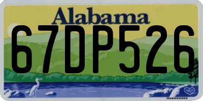 AL license plate 67DP526