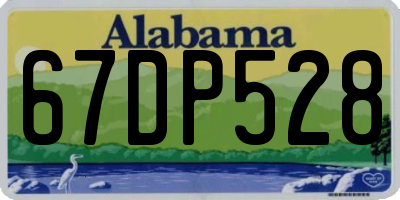 AL license plate 67DP528