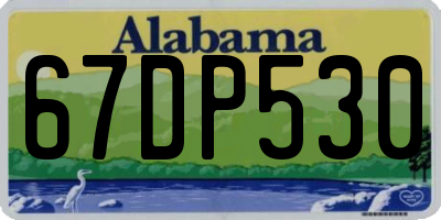 AL license plate 67DP530