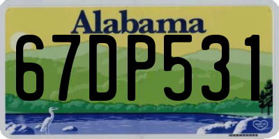 AL license plate 67DP531