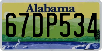 AL license plate 67DP534