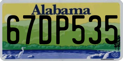 AL license plate 67DP535