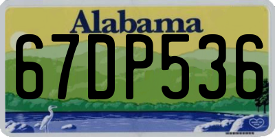 AL license plate 67DP536