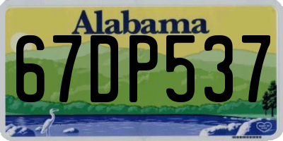 AL license plate 67DP537