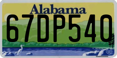 AL license plate 67DP540