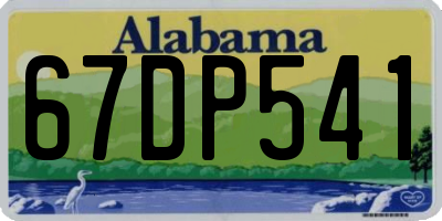 AL license plate 67DP541